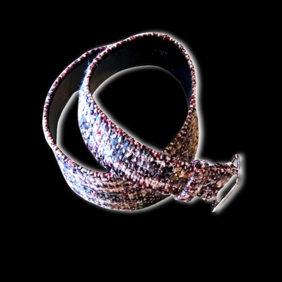 CHANEL Multi-color Wide Width Tweed Belt - Picture 2 of 13